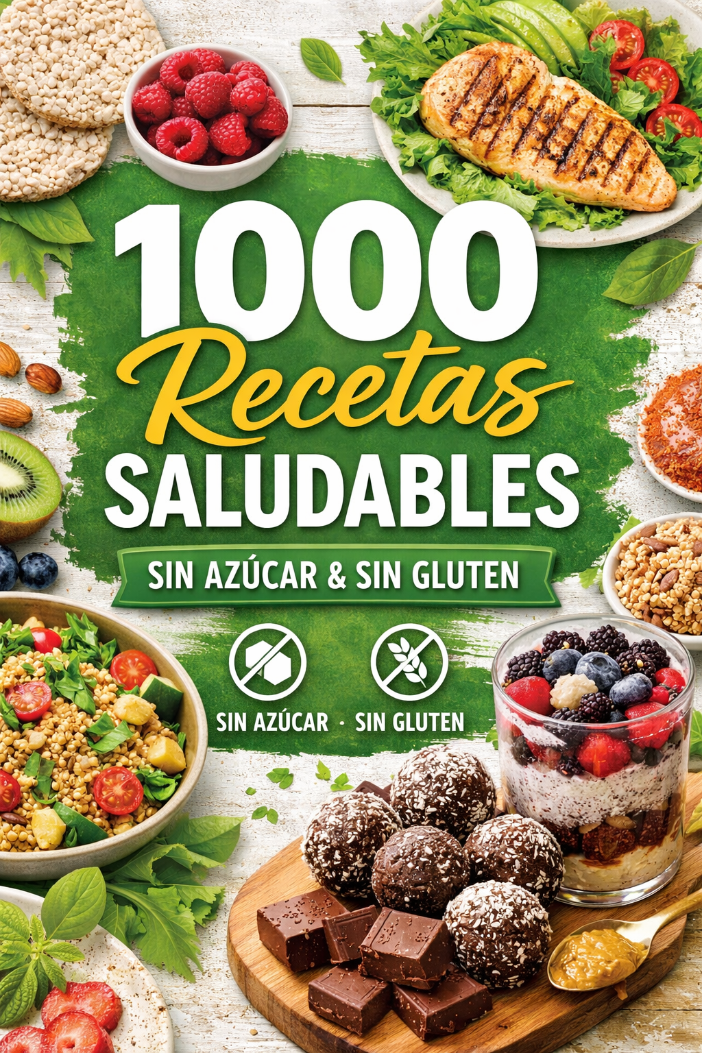 1000 recetas sin azúcar y sin gluten!
